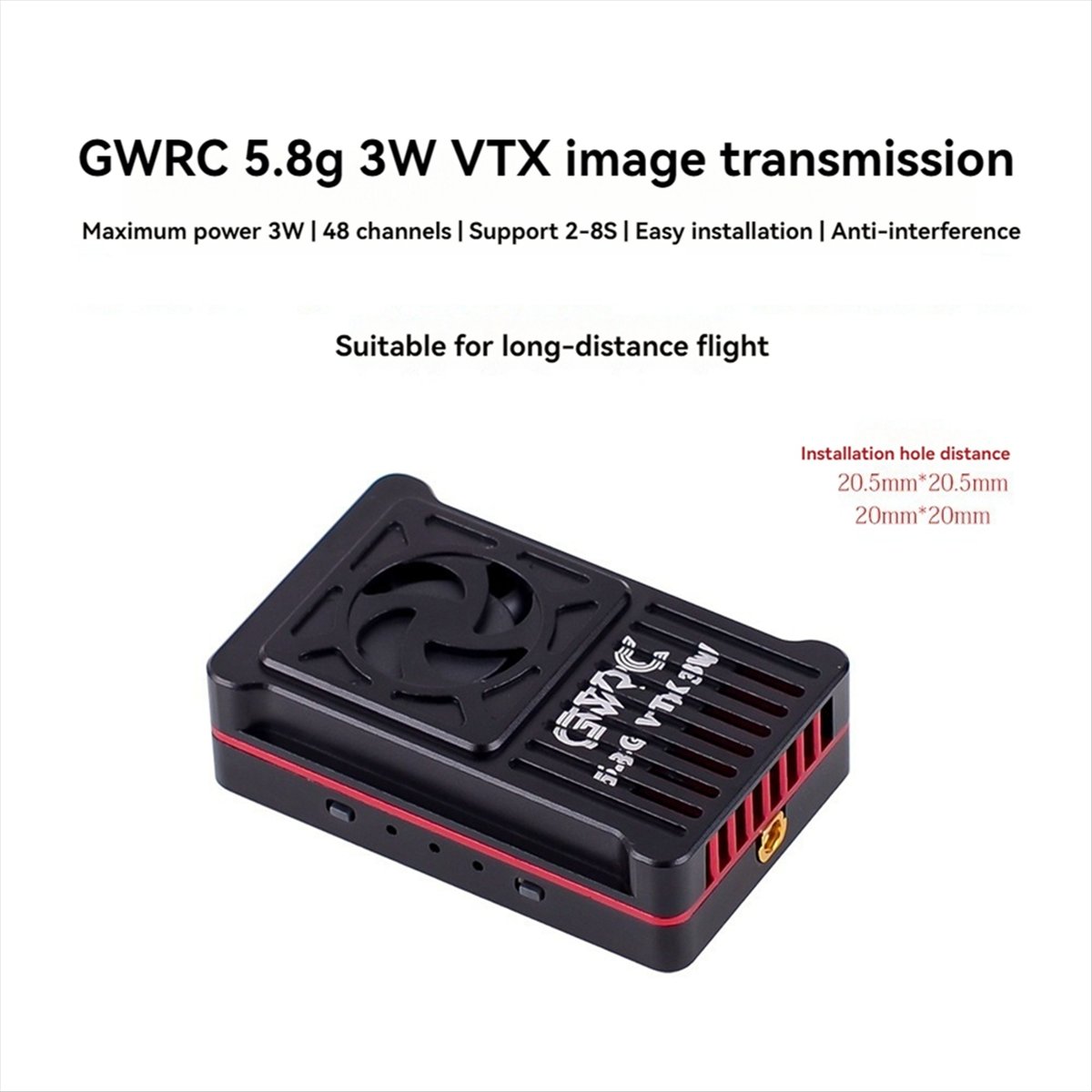 5.8G 3W VTX Video Transmitter  - Drone Racing Vtx recension och pris