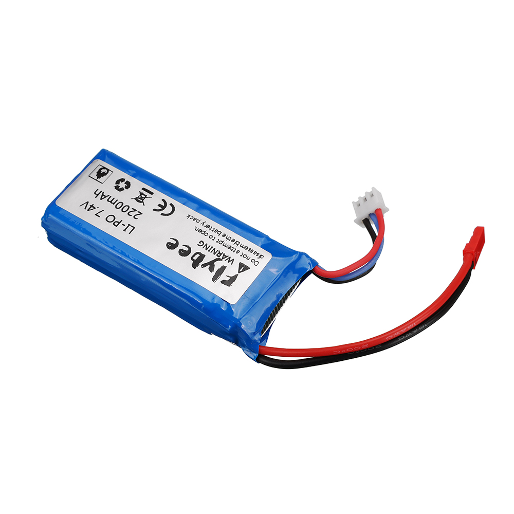 (JST plug) 2200mAh 7.4V 2S Lip - Drone Racing Charger recension och pris