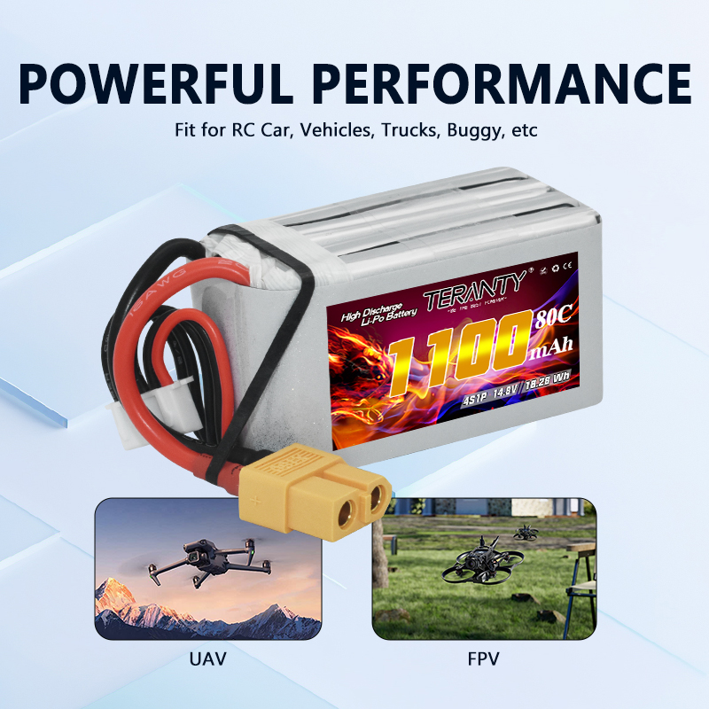 TERANTY 4S 1100mAh 80C/160C Li - Drone Racing Battery recension och pris